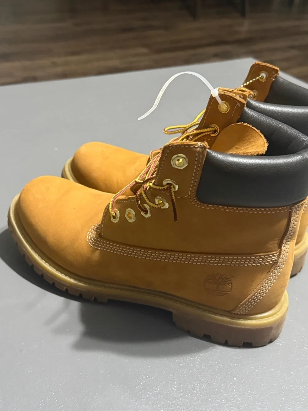 Timberland Kids Wheat/Tan Lace-Up Leather Boots